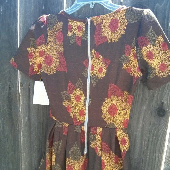 New NWT Brown & Yellow Floral Print Dress Size XS Feminine Retro Cottagecore - Picture 8 of 10
